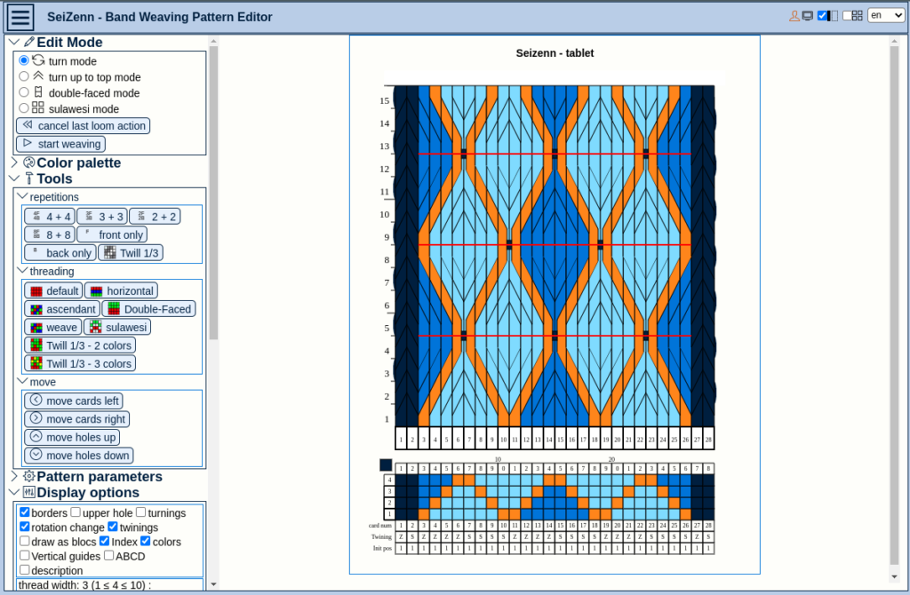 Seizenn pattern editor